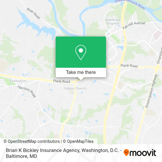 Brian K Bickley Insurance Agency map