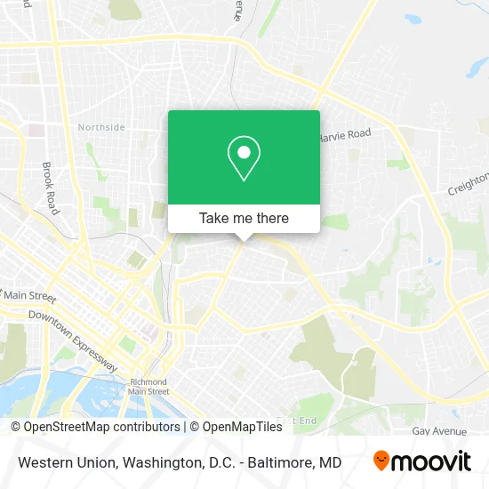 Western Union map