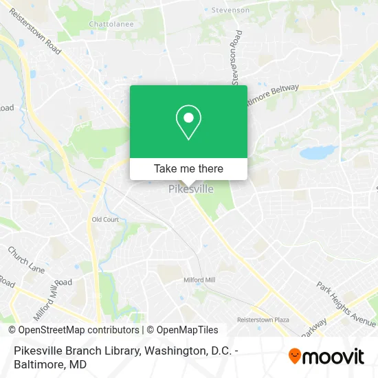 Pikesville Branch Library map