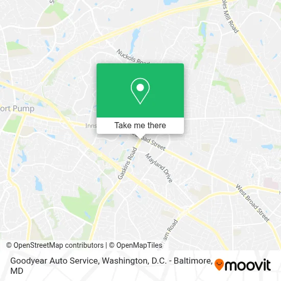 Goodyear Auto Service map
