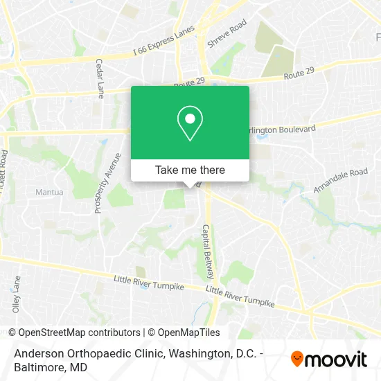 Anderson Orthopaedic Clinic map