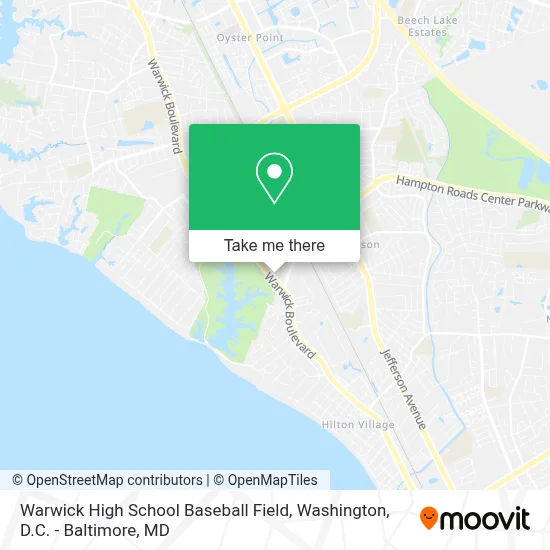 Warwick High School Baseball Field map