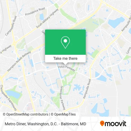 Metro Diner map