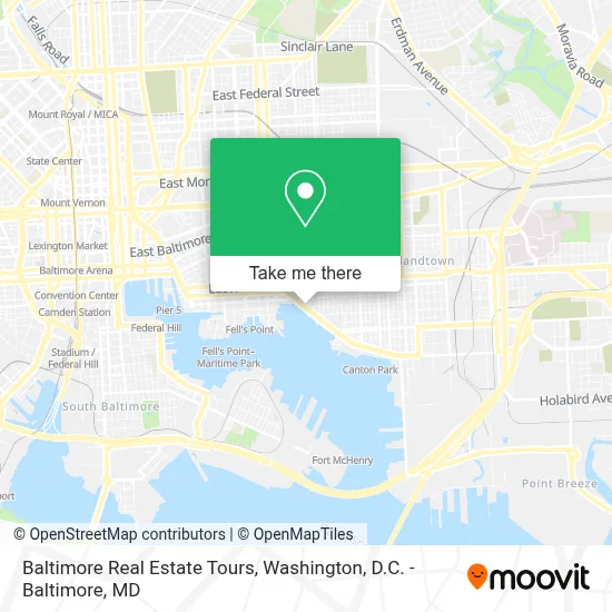 Baltimore Real Estate Tours map