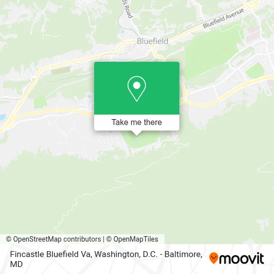 Fincastle Bluefield Va map