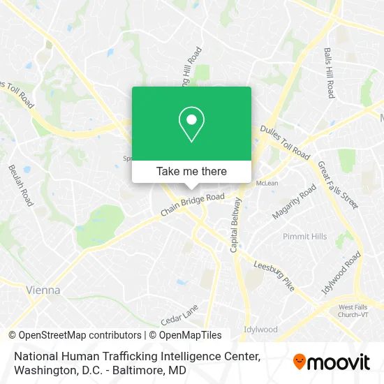 National Human Trafficking Intelligence Center map