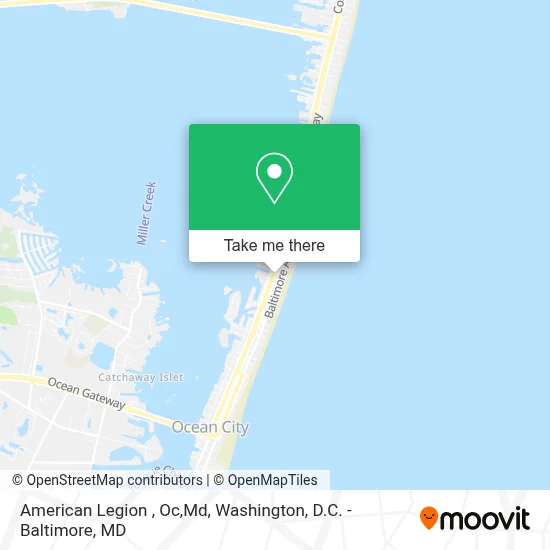 American Legion , Oc,Md map