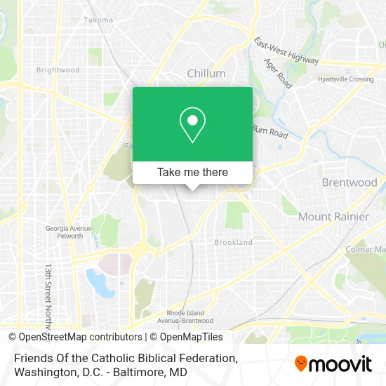 Friends Of the Catholic Biblical Federation map