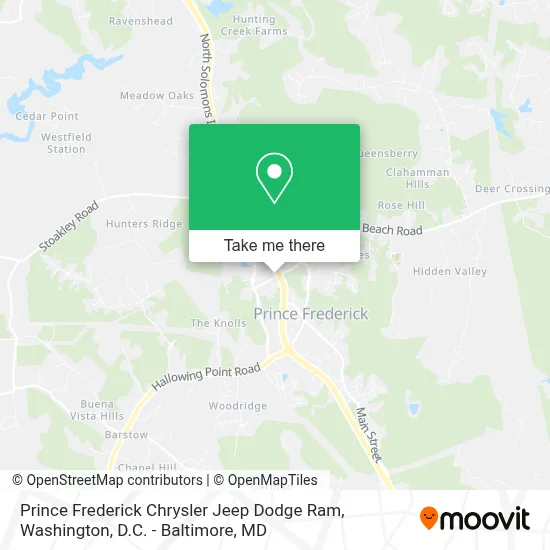 Prince Frederick Chrysler Jeep Dodge Ram map