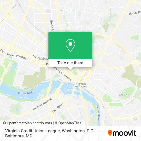 Virginia Credit Union League map