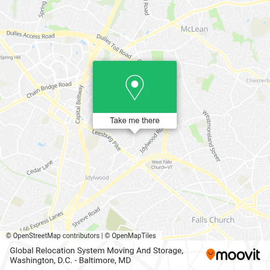 Global Relocation System Moving And Storage map