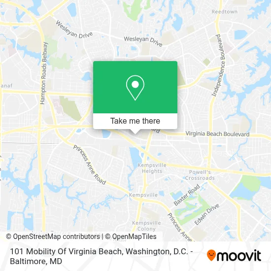 101 Mobility Of Virginia Beach map
