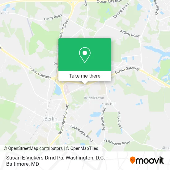 Susan E Vickers Dmd Pa map