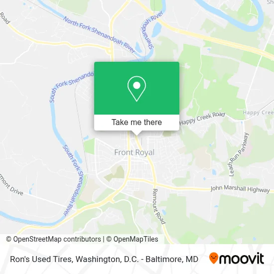 Ron's Used Tires map