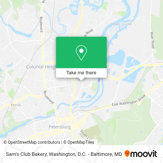Sam's Club Bakery map