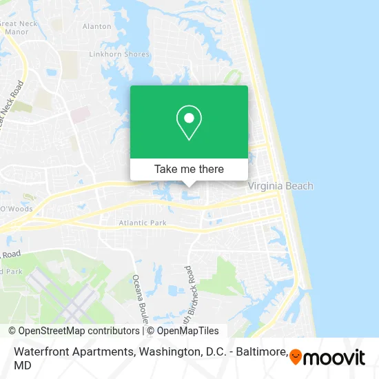 Waterfront Apartments map