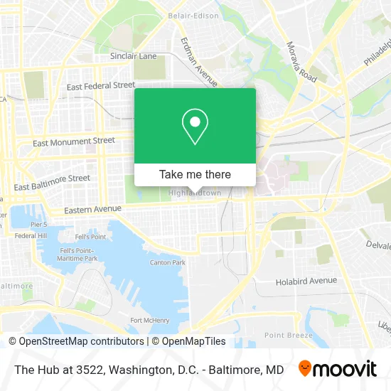 The Hub at 3522 map