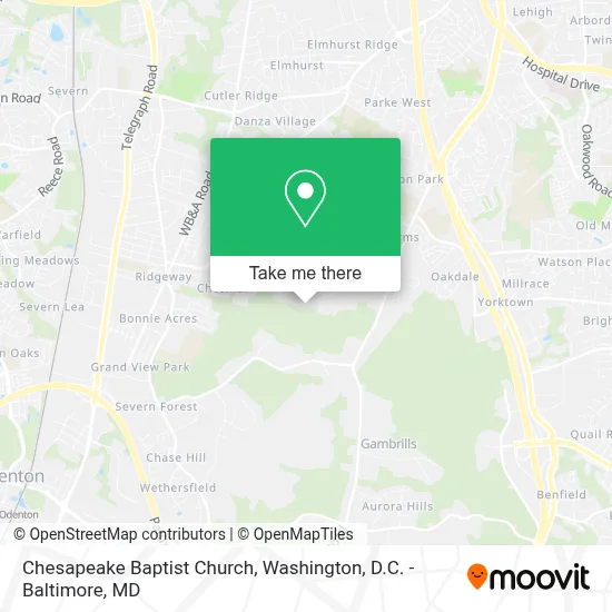 Chesapeake Baptist Church map