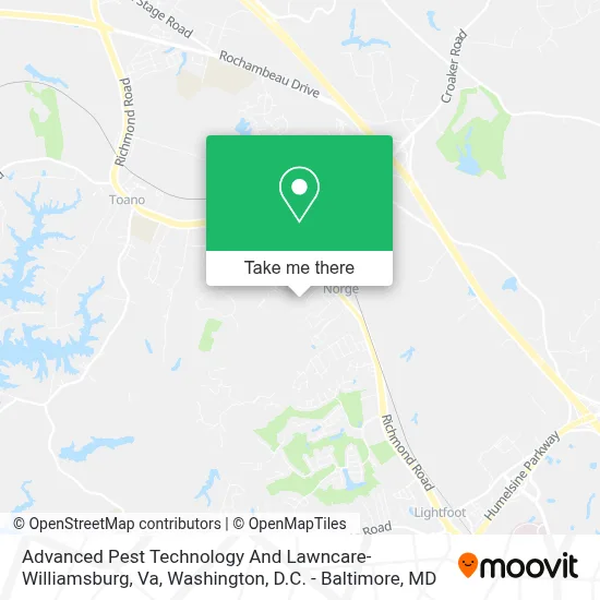 Advanced Pest Technology And Lawncare-Williamsburg, Va map