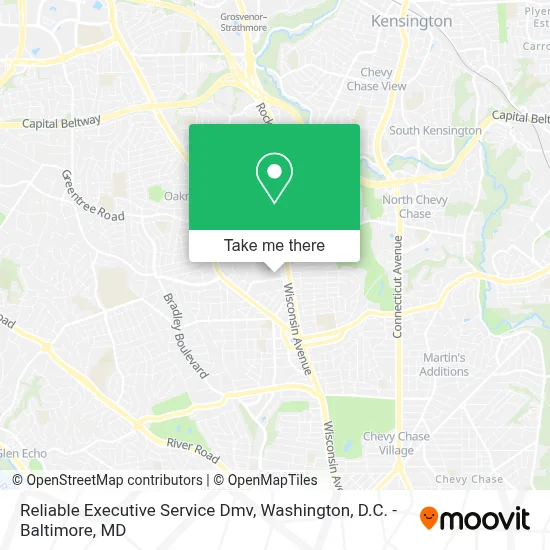 Reliable Executive Service Dmv map