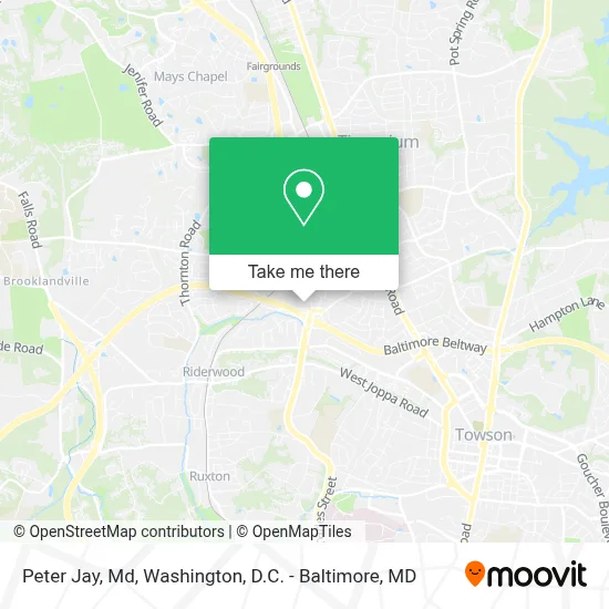 Peter Jay, Md map