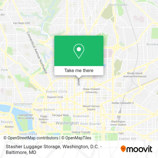 Stasher Luggage Storage map