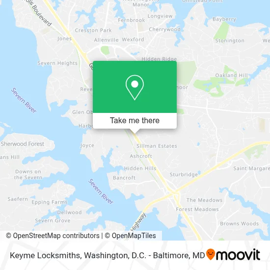 Keyme Locksmiths map