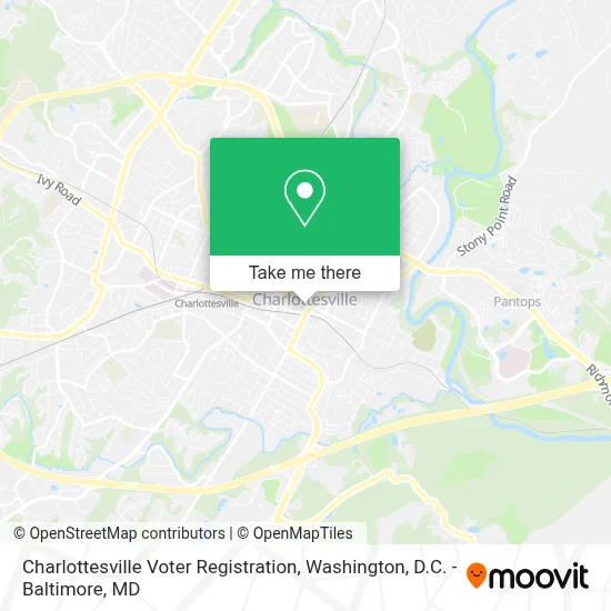 Charlottesville Voter Registration map