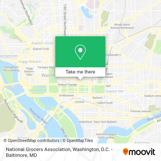 National Grocers Association map