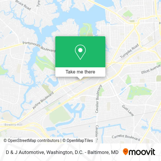 D & J Automotive map
