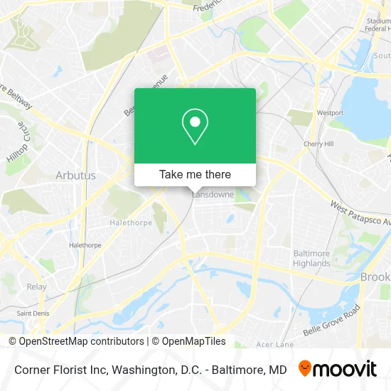 Corner Florist Inc map