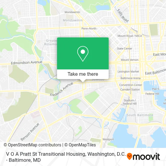 V O A Pratt St Transitional Housing map