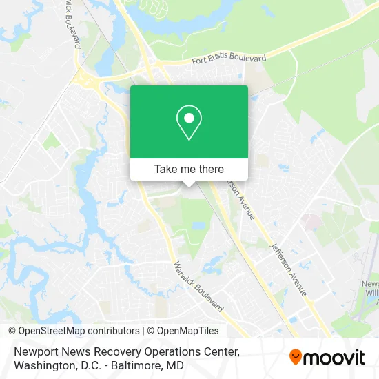 Newport News Recovery Operations Center map