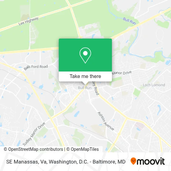 SE Manassas, Va map