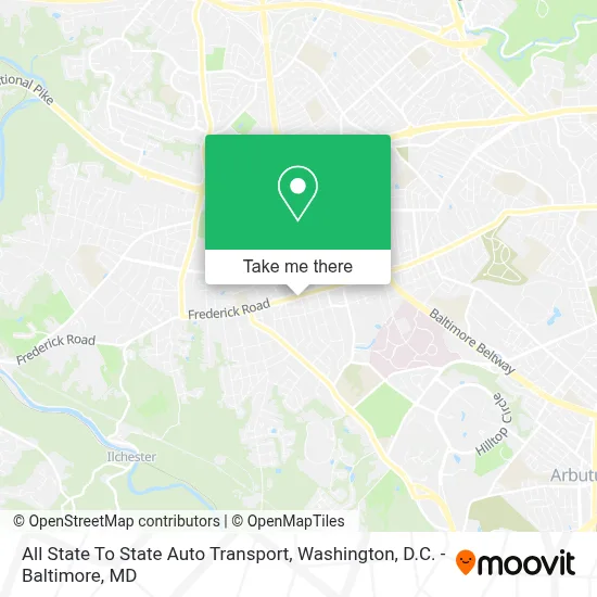 All State To State Auto Transport map