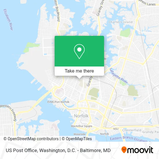 Us Post Office map