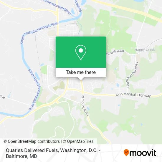 Quarles Delivered Fuels map