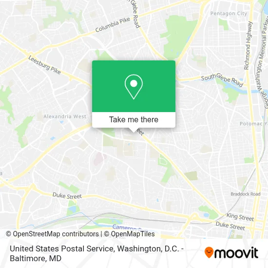 United States Postal Service map