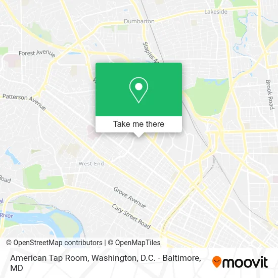 American Tap Room map