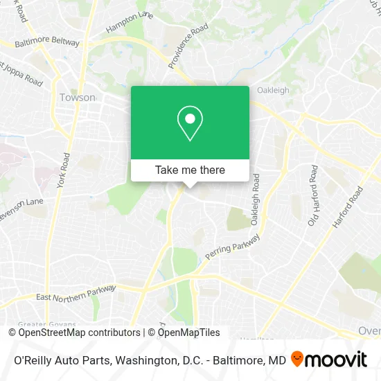 O'Reilly Auto Parts map