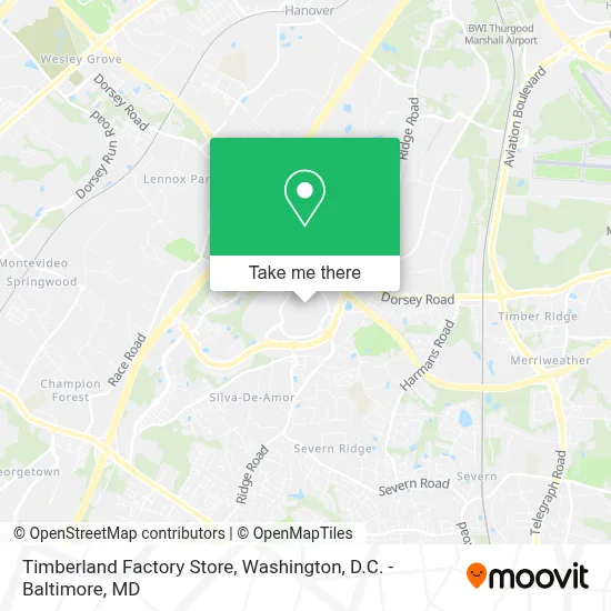 Timberland Factory Store map