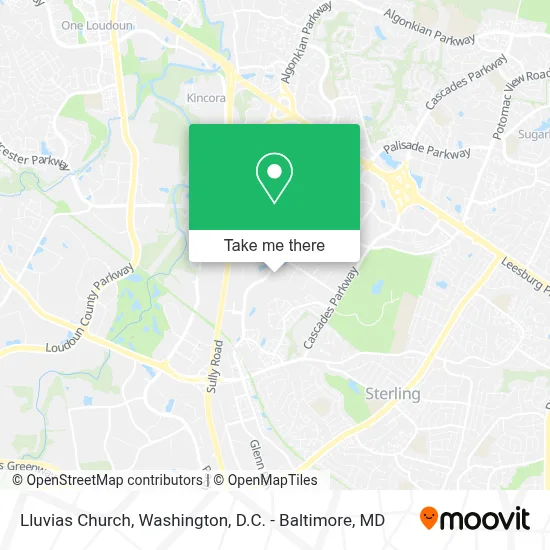 Lluvias Church map