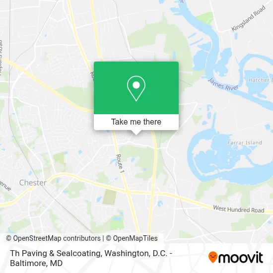 Th Paving & Sealcoating map