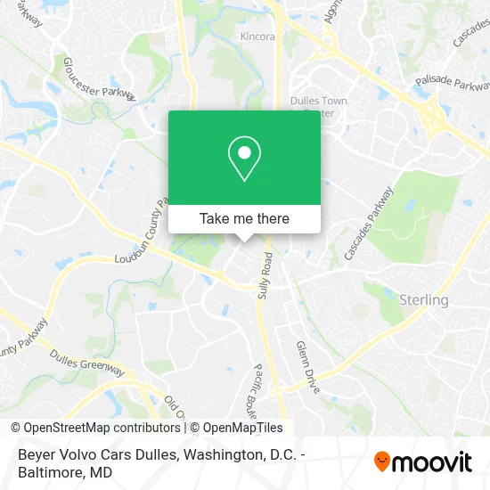 Beyer Volvo Cars Dulles map