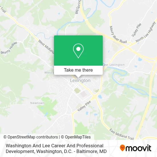 Washington And Lee Career And Professional Development map