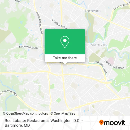 Red Lobster Restaurants map