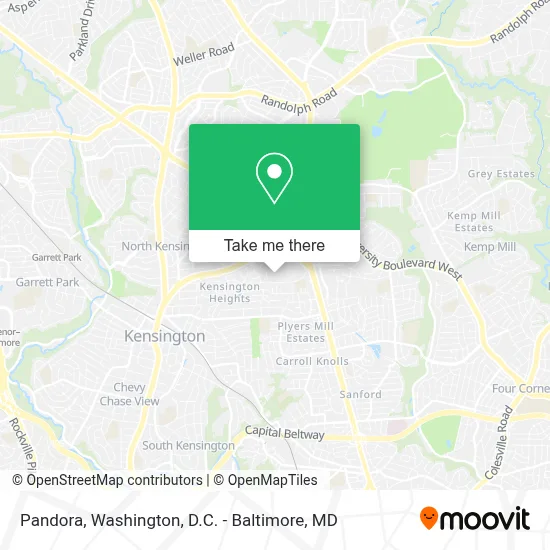 Pandora map