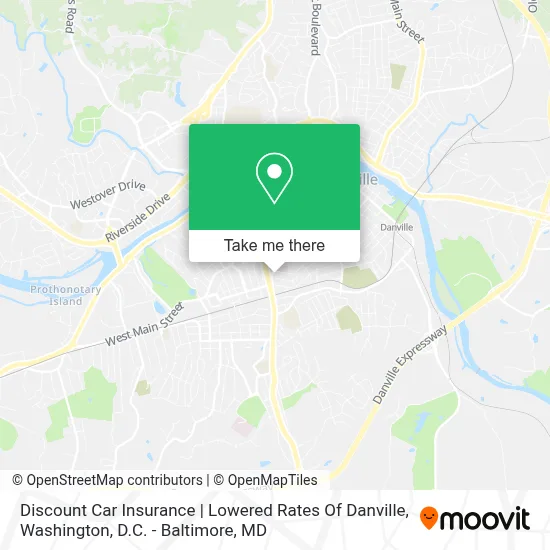 Discount Car Insurance | Lowered Rates Of Danville map