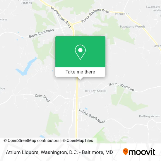 Atrium Liquors map
