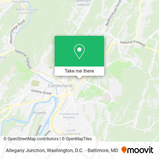 Allegany Junction map